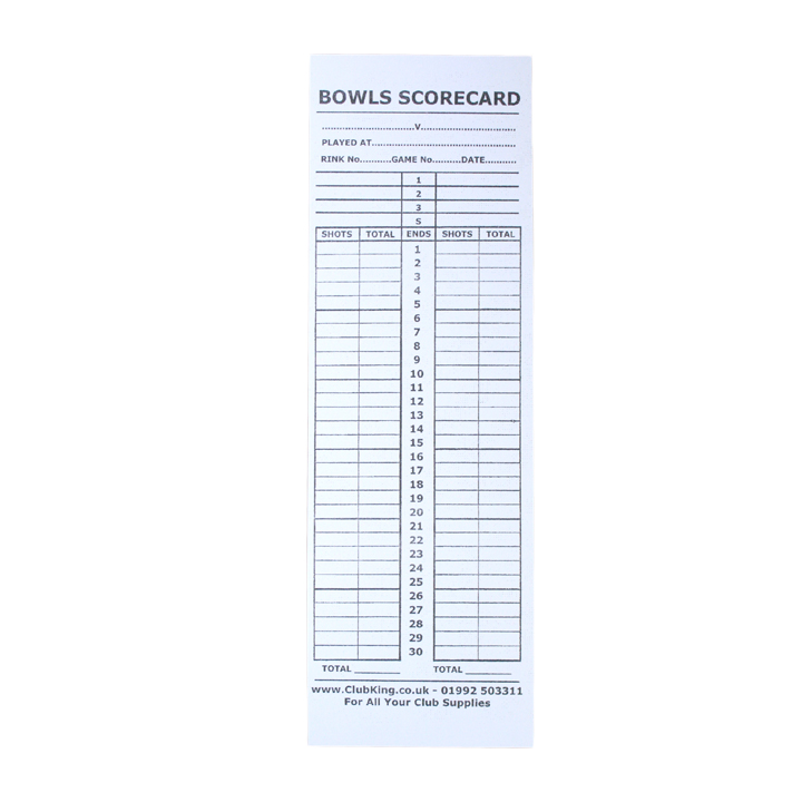 Various Scorecards - 50 per Pack